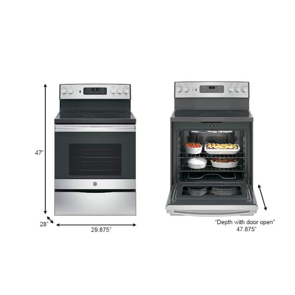 30 in. 5.3 cu. ft. Freestanding Electric Range in Stainless Steel