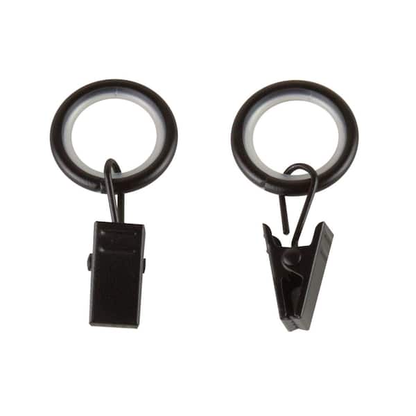 Pack of 10 1-3/4 inch Black Poly Resin Curtain Eyelet Rings 