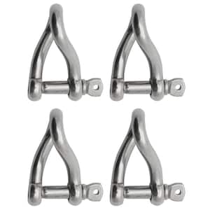 BoatTector Stainless Steel Twist Shackle - 5/16", 4-Pack