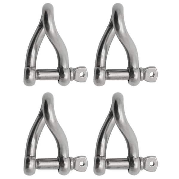 Extreme Max BoatTector Stainless Steel Twist Shackle - 5/16", 4-Pack