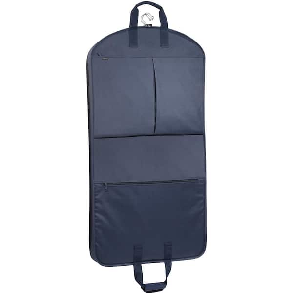 WallyBags 45 in. Navy Garment Bag with Extra Capacity and Accessory Pockets