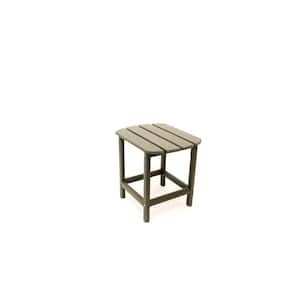 Corona 18 in. Gray Recycled Plastic Outdoor Side Table