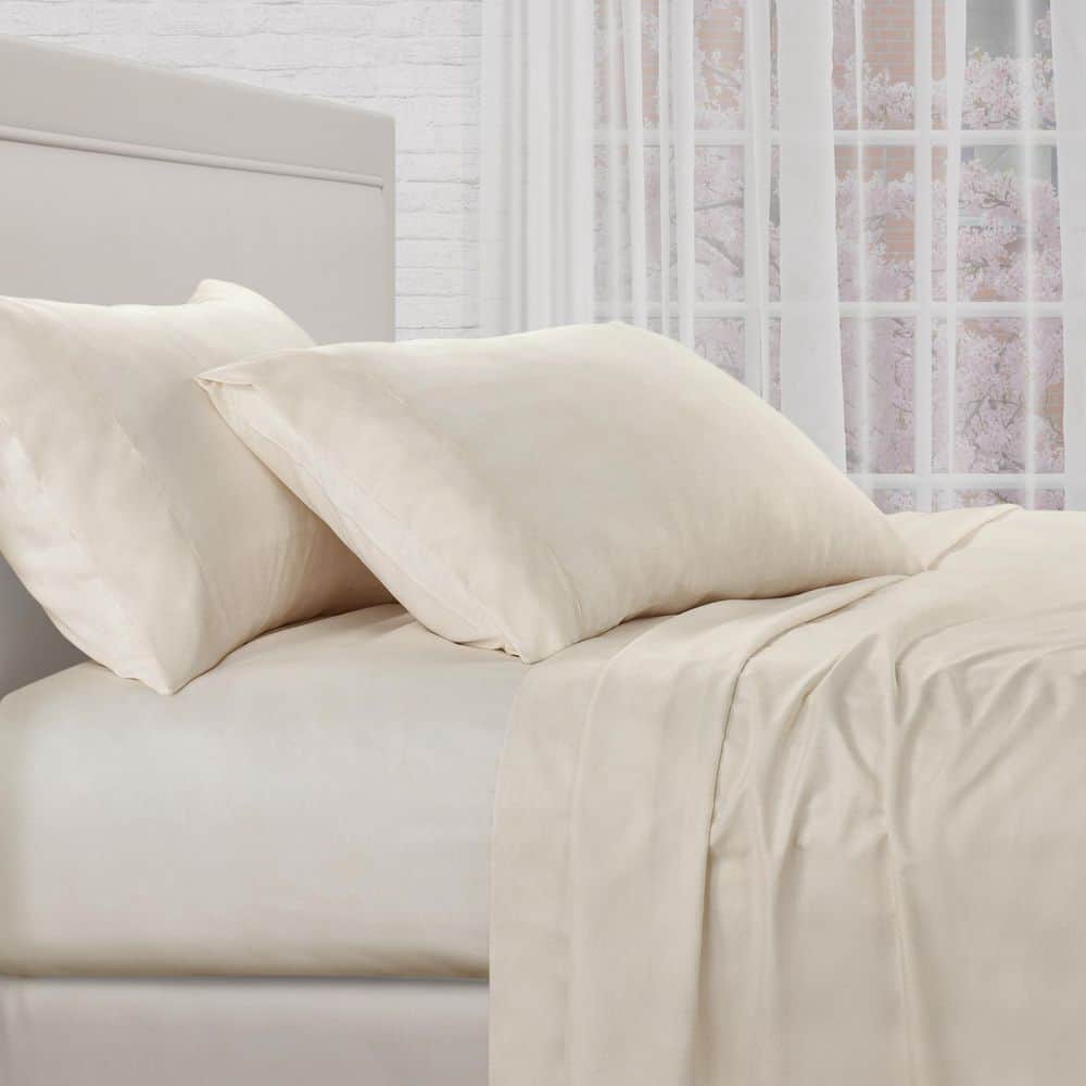 Rooney 4Pc. Cream Polyester California King Sheet Set 84 X 72