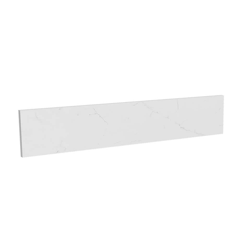 Bianco Bella Quartz White 21" x 4" Bathroom Vanity Sidesplash