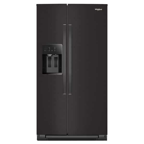 36 in. 20.85 cu. ft. Counter Depth Freestanding Side-by-Side Refrigerator in Black Stainless Finish with TruCool System