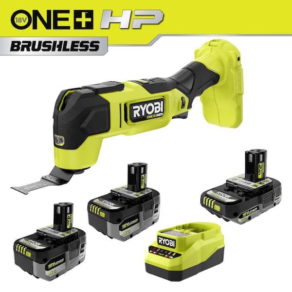 ONE+ HP 18V Brushless Cordless Multi-Tool Kit with (2) 4.0 Ah Batteries, 2.0 Ah Battery, and Charger