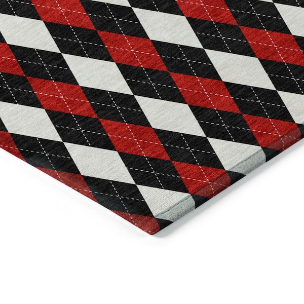 Chantille Machine Washable Indoor/Outdoor Abstract ACN1812 Black 8 ft. x 10 ft. Area Rug