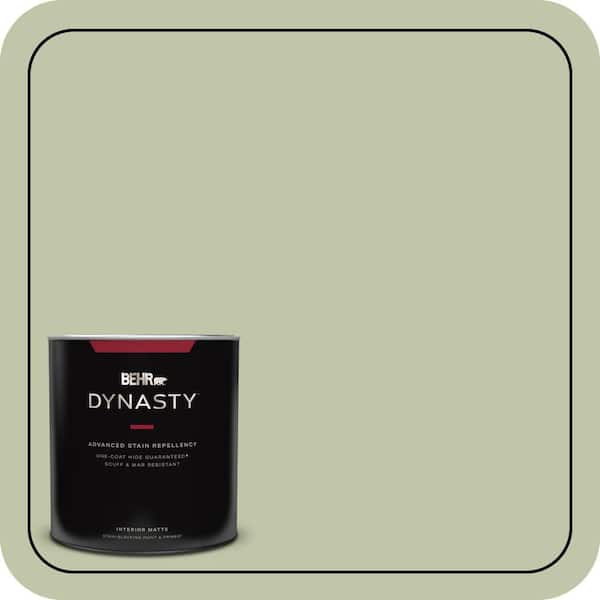 BEHR DYNASTY 1 qt. #PPU10-08 Minted Lemon One-Coat Hide Matte Interior Stain-Blocking Paint and Primer