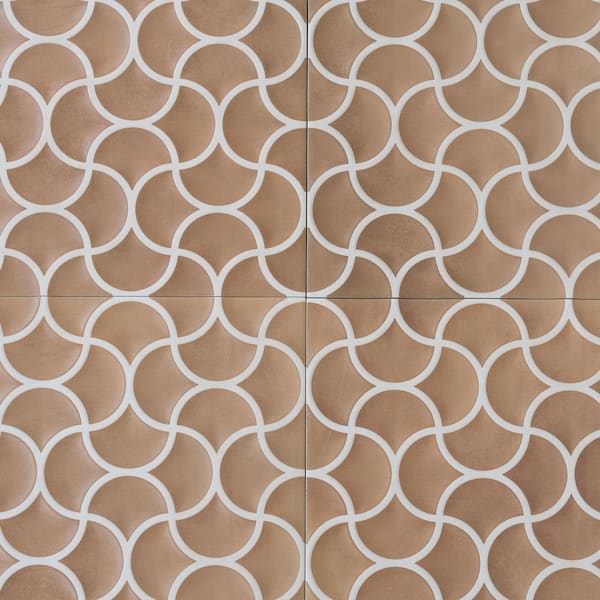 Citadel 13 in. x 13 in. Matte Rustic Terracotta Porcelain Lattice Tile (9.57 sq ft/case)-9 Pack