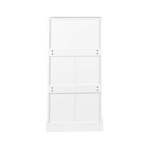 47.24 in. Wood Pantry Organizer with Adjustable Shelves, Racks and Doors in White