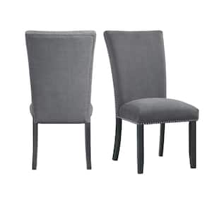 Stratton Standard Height Side Chair Set in Charcoal