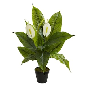 Indoor 26 in. Spathiphyllum Artificial Plant