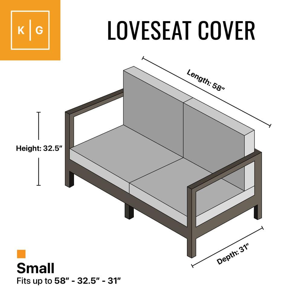Brown Weatherproof PVC Loveseat Outdoor Furniture Cover 58" x 32.5" x 31"