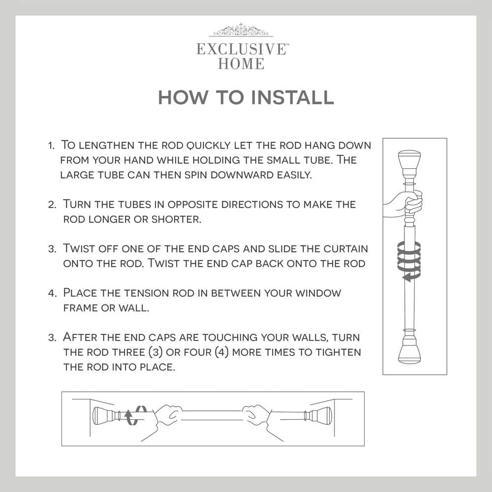 Dawnview Exclusive Home Tension Rod, Adjustable
