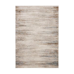 Clinton Blue 2 ft. 11 in. x 5 ft. Modern Contemporary Abstract Striped Area Rug