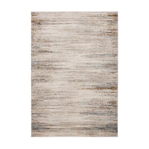 Clinton Blue 3 ft. 11 in. x 6 ft. Modern Contemporary Abstract Striped Area Rug