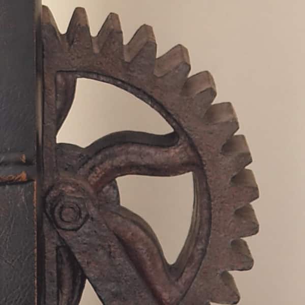 Brown Polystone Gear Bookends (Set of 2)