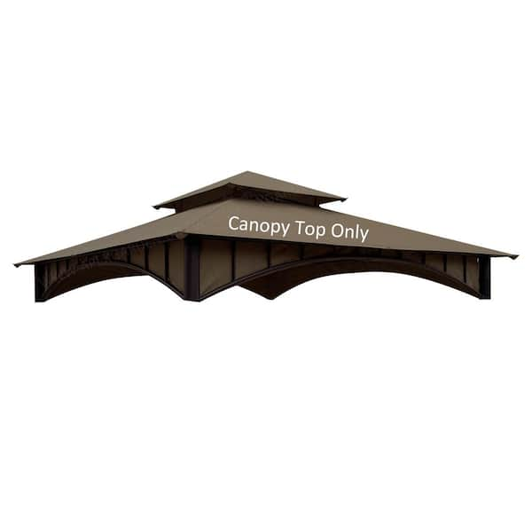 APEX GARDEN Replacement Canopy Top for Model #D-GZ136PST-N Summer Breeze Soft Top 10 ft. x 10 ft. 2-Tier Gazebo Tan