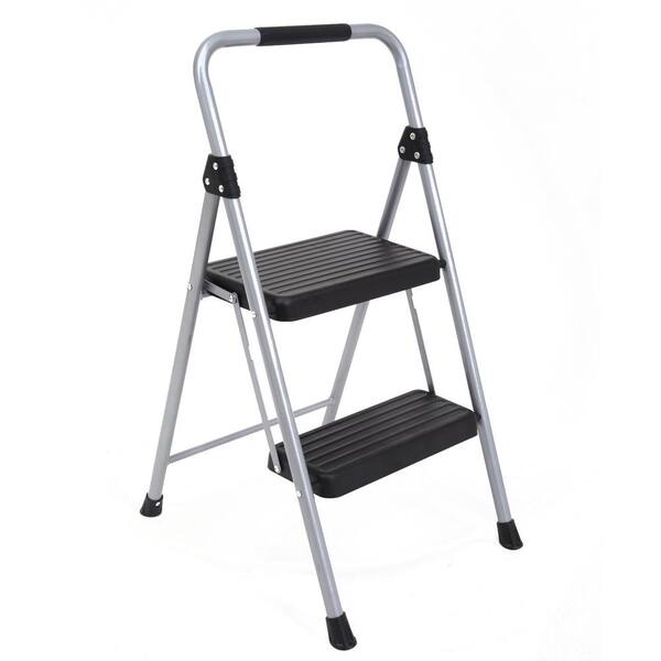 maocao hoom 2.5 ft. Reach Ladder Step Stool for Adults 2 Step Ladder Folding Step Stool Wide Anti-Slip Pedal Ergonomic Design
