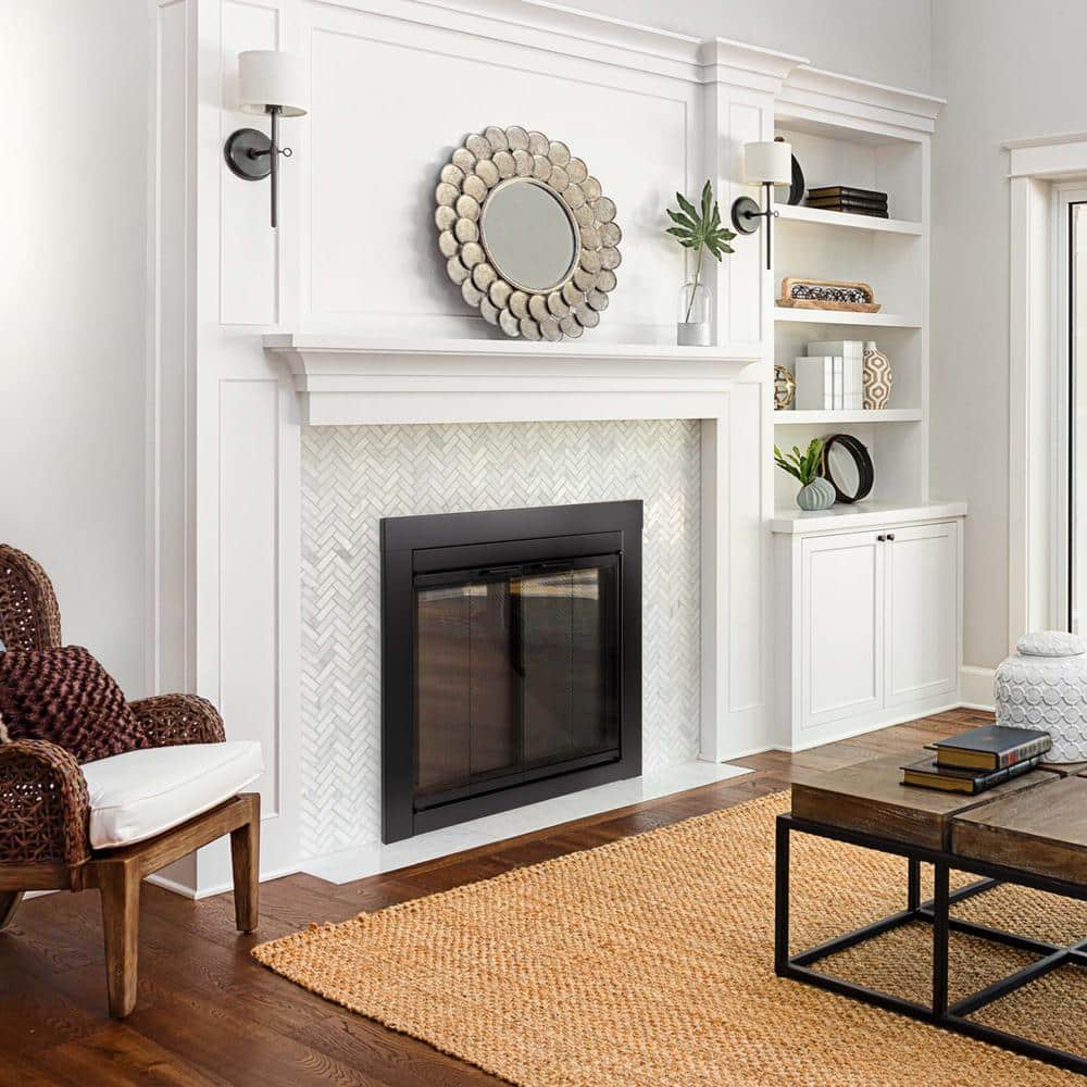 Pleasant Hearth Ascot Medium Glass Fireplace Doors AT-1001 Sansujyuku sansujyuku.com