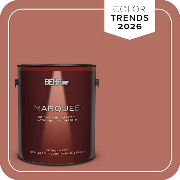 BEHR MARQUEE 1 gal. #PPU2-12 Terra Cotta Urn One-Coat Hide Matte Interior Paint & Primer