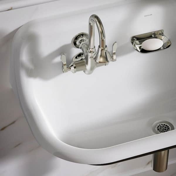 KOHLER - Brockway 36 in. Cast Iron Wall Mount Utility, Service, Laundry Sink in White
