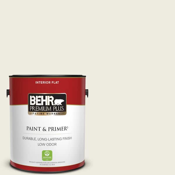 BEHR PREMIUM PLUS 1 gal. #W-F-720 Silver Leaf Flat Low Odor Interior Paint & Primer