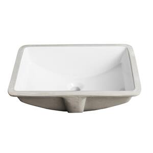 DeerValley Ally 21-1/16 in. Undermount Bathroom Sink in White Vitreous China