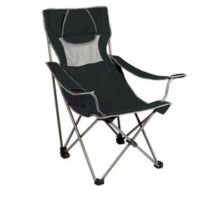 Campsite Folding Camp Black and Grey Patio Chair