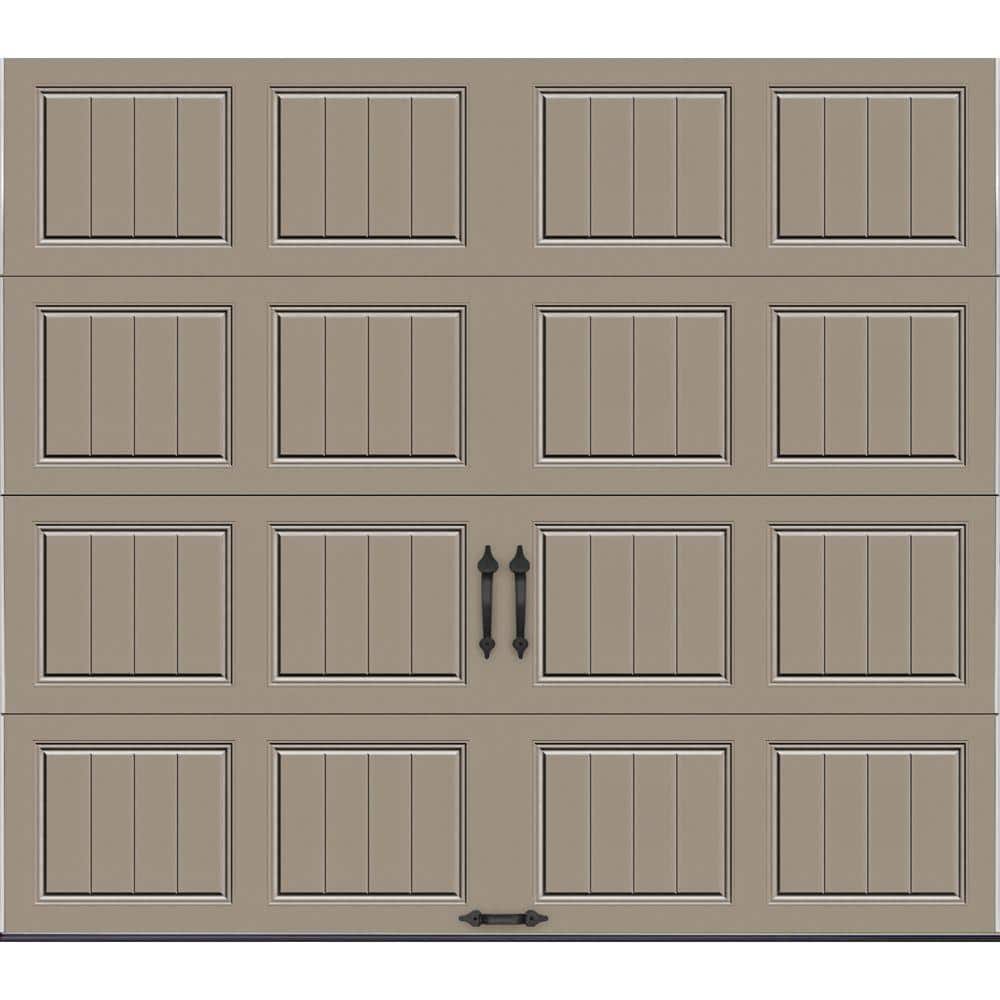 Gallery Steel Short Panel 8 ft x 7 ft Insulated 18.4 R-Value Sandtone Garag