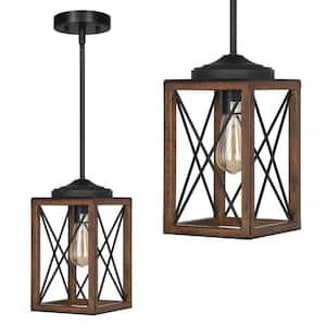 EDISHINE 60 -Watt 1 Light Brushed Nickel Shaded Pendant Light with etched Glass Shade, No Bulbs Included