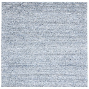 Himalaya Blue 4 ft. x 4 ft. Solid Color Square Area Rug