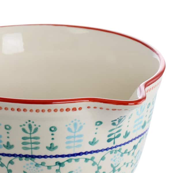 Omniware Turquoise Stoneware 2 Quart Batter Bowl