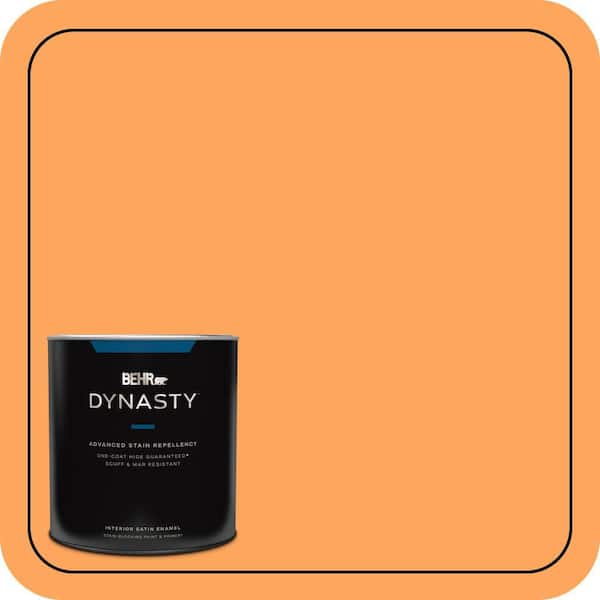 BEHR DYNASTY 1 qt. #270B-5 Melon Satin Enamel Interior Stain-Blocking Paint and Primer