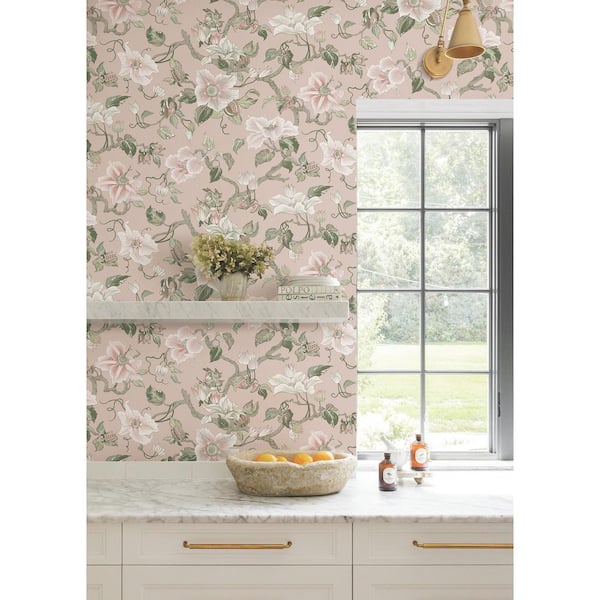 Marguerite Vine Blush Pink Wallpaper