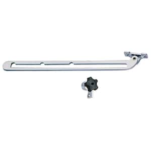 Chrome-Plated Offset-Mount Windshield Adjuster - 12 in. Length with 9.5 in. Length Adjustment