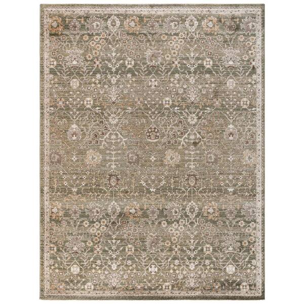Hazel 10 ft. x 14 ft. Green/Beige Persian Area Rug