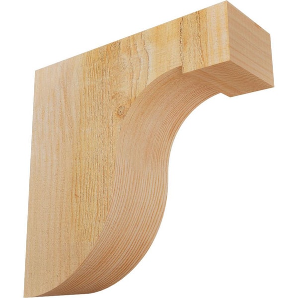 Ekena Millwork 4 in. x 12 in. x 12 in. Douglas Fir Del Monte Rough Sawn Corbel