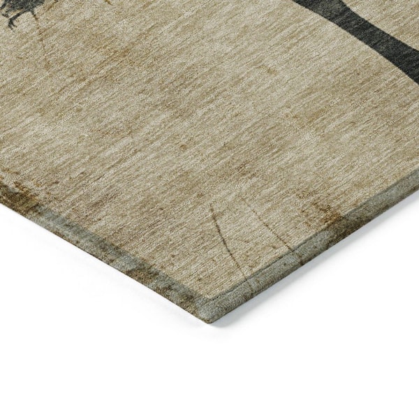 Chantille Machine Washable Indoor/Outdoor Abstract ACN1717 Beige 1 ft. 8 in. x 2 ft. 6 in. Area Rug