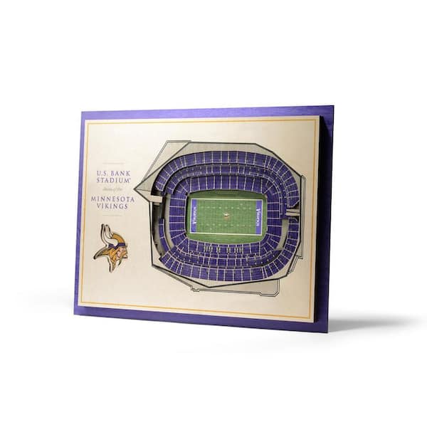 NFL Minnesota Vikings 5-Layer Stadiumviews 3D Wooden Wall Art