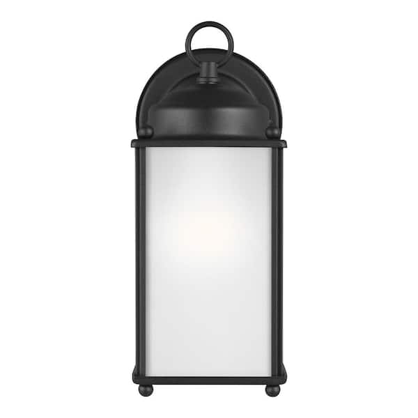 Generation Lighting New Castle 1-Light Black Outdoor Wall Lantern