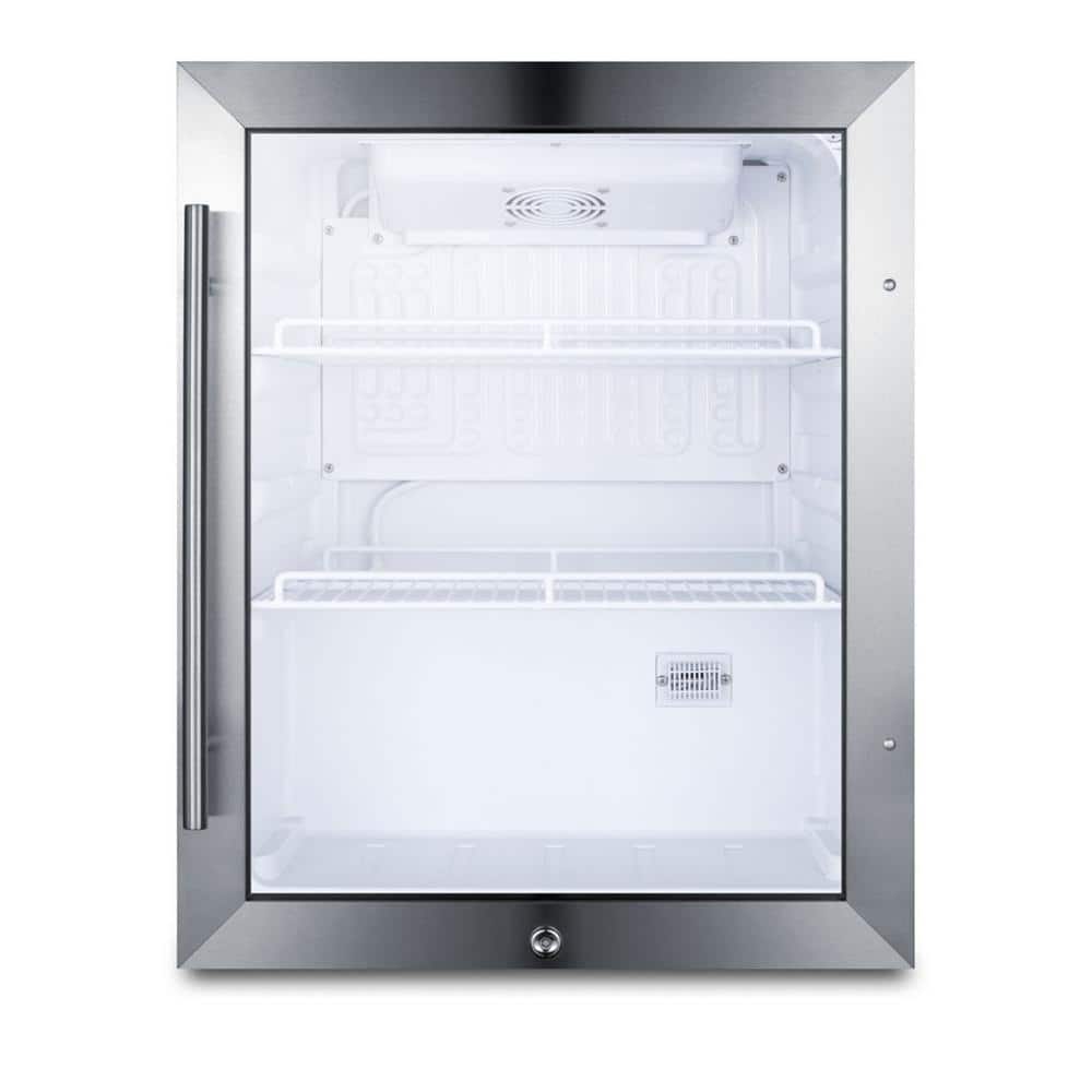 Summit Appliance Outdoor 19 in. 2.1 cu. ft. Refrigerator in Stainless Steel, Stainless Steel Cabinet/Glass Door