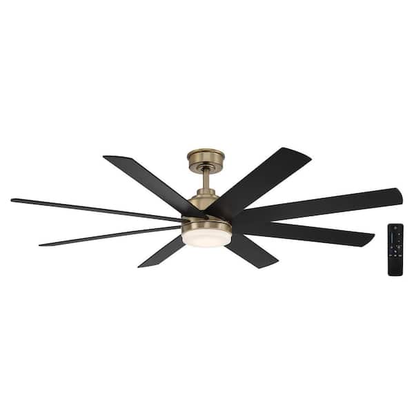 Home Decorators Collection Celene 62 in. Integrated CCT LED Indoor/Outdoor Champagne Bronze Gold Ceiling Fan with Light and Remote Control