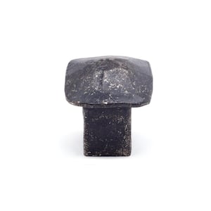 Castelo Collection 1 in. (26 mm) x 1 in. (26 mm) Matte Black Iron Contemporary Cabinet Knob