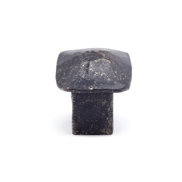 Richelieu Hardware Castelo Collection 1 in. (26 mm) x 1 in. (26 mm) Matte Black Iron Contemporary Cabinet Knob