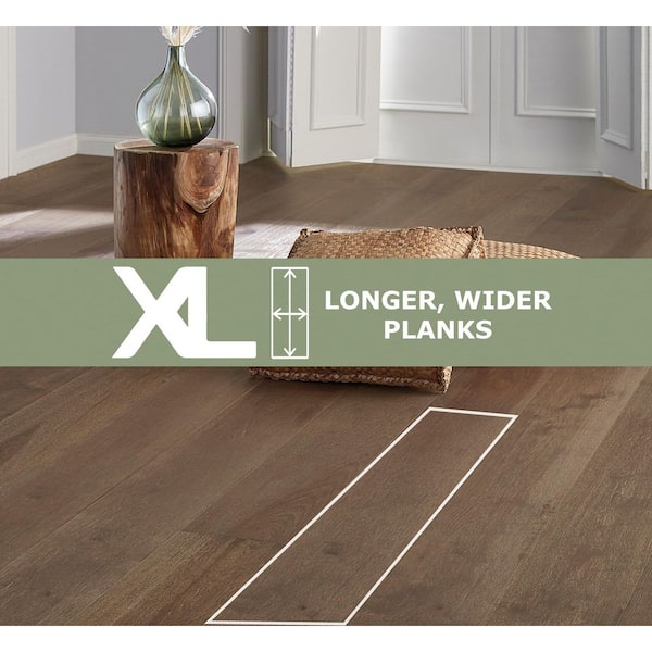 Cannon XL Hickory 1/2 in. T x 7.5 in. W Tongue and Groove Wire Brushed Engineered Hardwood Flooring (31.09 sqft/case)
