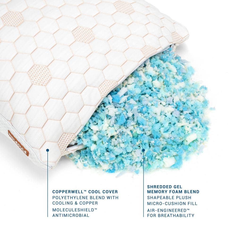 King Size Copper-Infused Cooling Gel Memory Foam Pillow