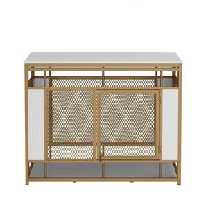 FUFU&GAGA White Medium Small Dog Kennel Indoor Use, Furniture Corner Dog  Crate with Cushion, Pet Corner Crate for Limited Room YLM-KF150137-03-01-c  - The Home Depot