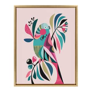 Sylvie "Parakeet" by Rachel Lee of My Dream Wall 24 in. x 18 in. Framed Canvas Wall Art