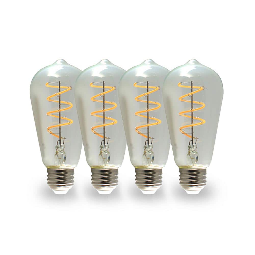 NorbCOZY 4W Equivalent Relaxing ST19 2200K Dimmable Clear Spiral Vintage Ed